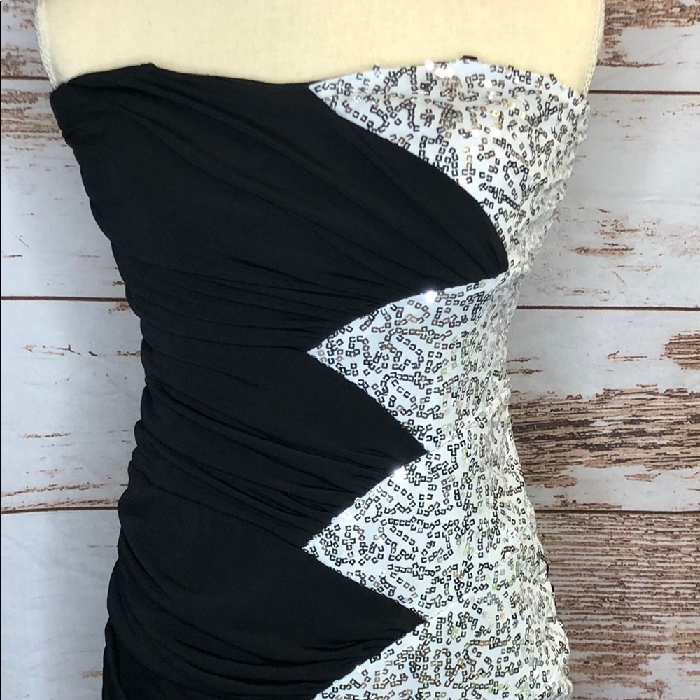 black and white mini dress L